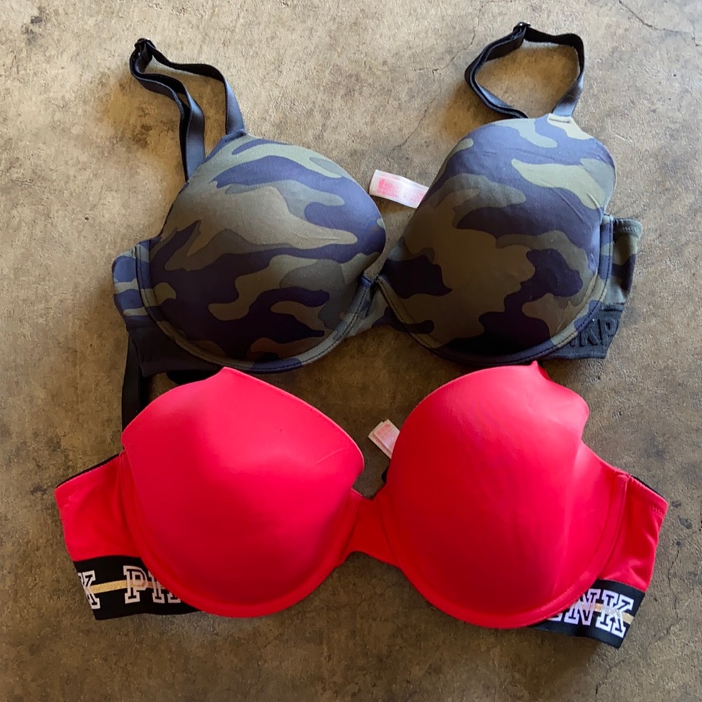 Pink Victoria Secret Bundle Bras 🤍💚❤️🖤